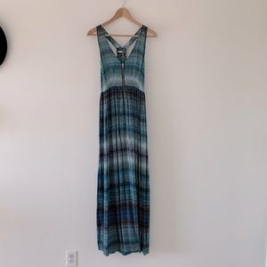 H&M Zip Front Racerback Maxi Dress